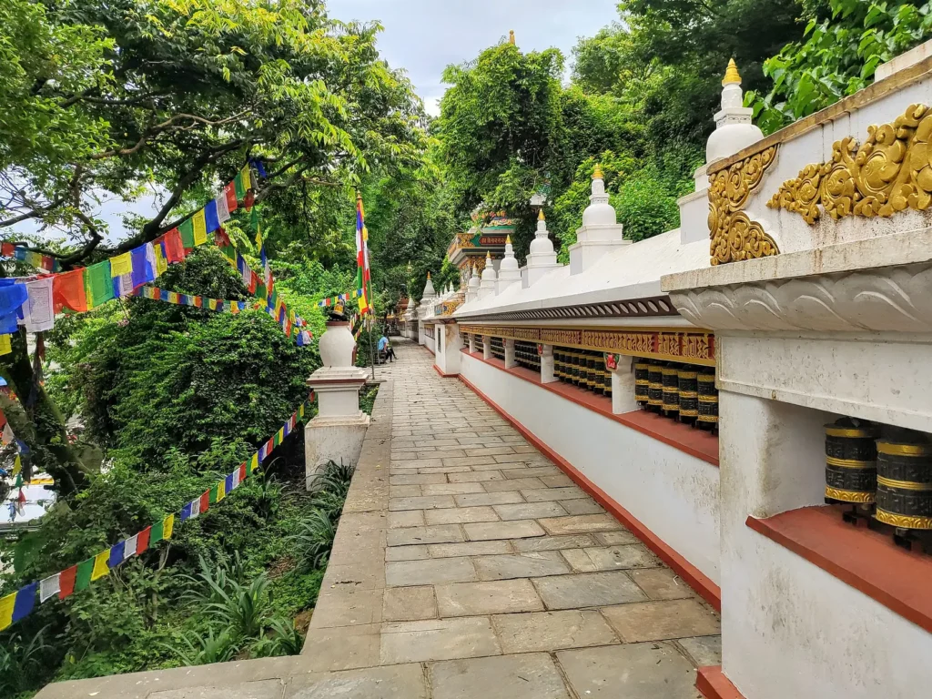 Prayer wheels at Swayambunath, you will pass them on the Monkey Temple Walking Tour