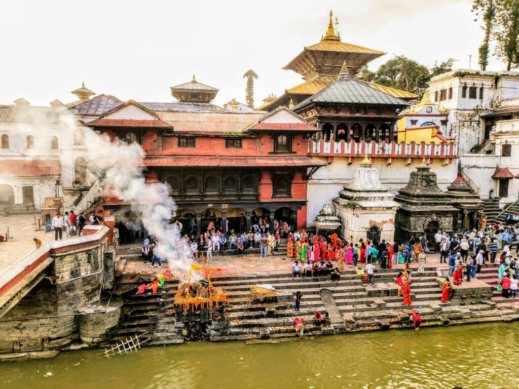 Pashumpatinath Temple cremation at Bagmati River