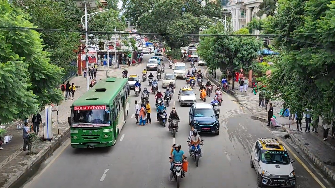 Traffic in Kathmandu, Nepal